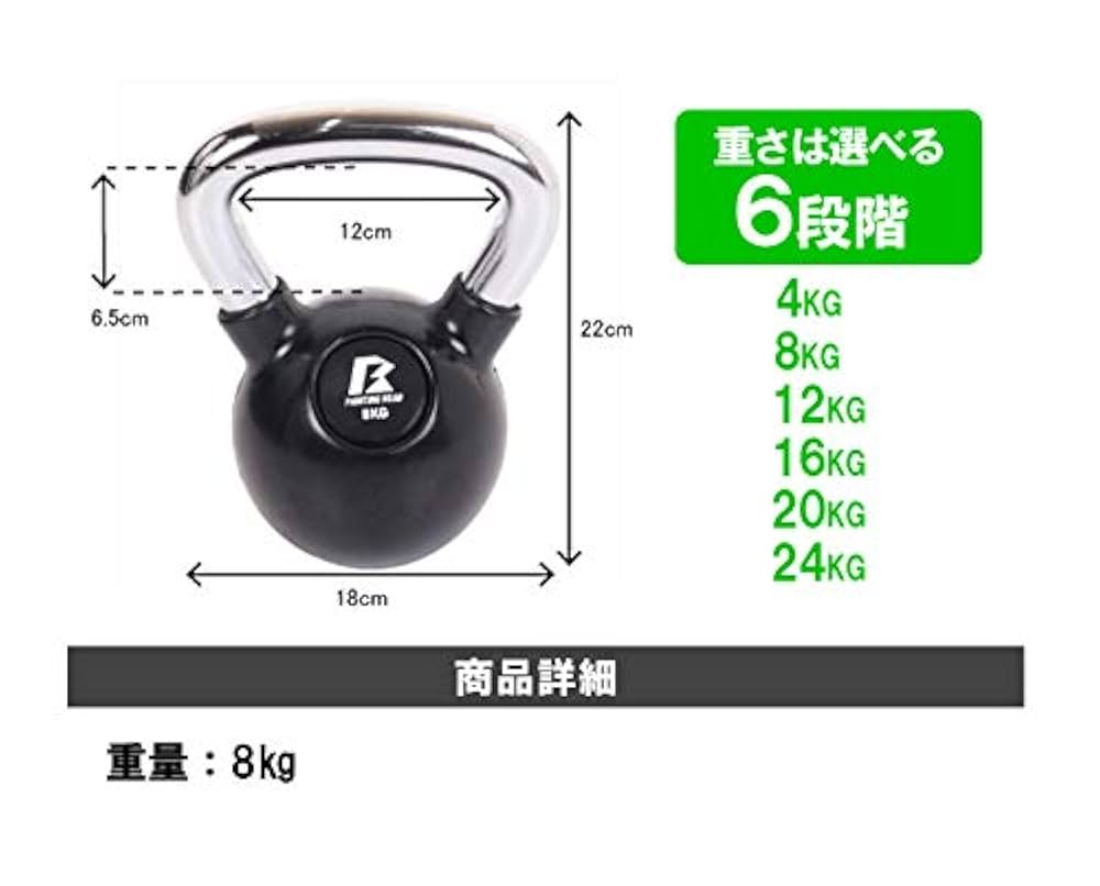 Amazon | ファイティングロード ケトルベル ダンベル 4kg 8kg